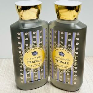 BRAND NEW-BATH & BODY WORKS 2 PACK: WHIPPED BERRY MERINGUE SHOWER GEL